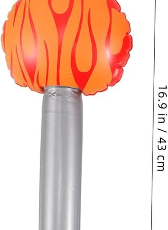 Kesyoo 2 Pack Inflatable Torch Props Red Cosplay Halloween Party Decoration Toy - Image 2